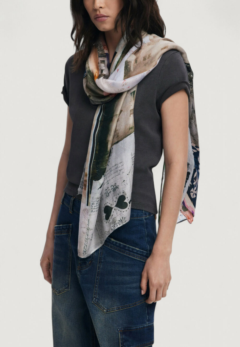 Pashmina Desigual FOU_JULIETT Verde - Foto 5