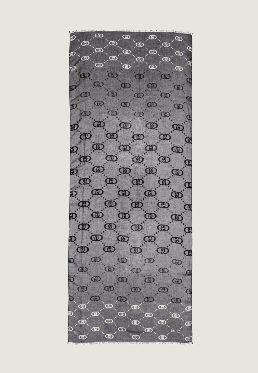 Pashmina Liu-Jo ECS STOLA DEGRADE LOGO 70X180 Nero - Foto 3