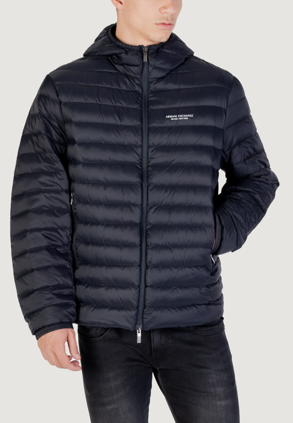Piumino Armani Exchange DOWN JACKET Blue scuro - Foto 1