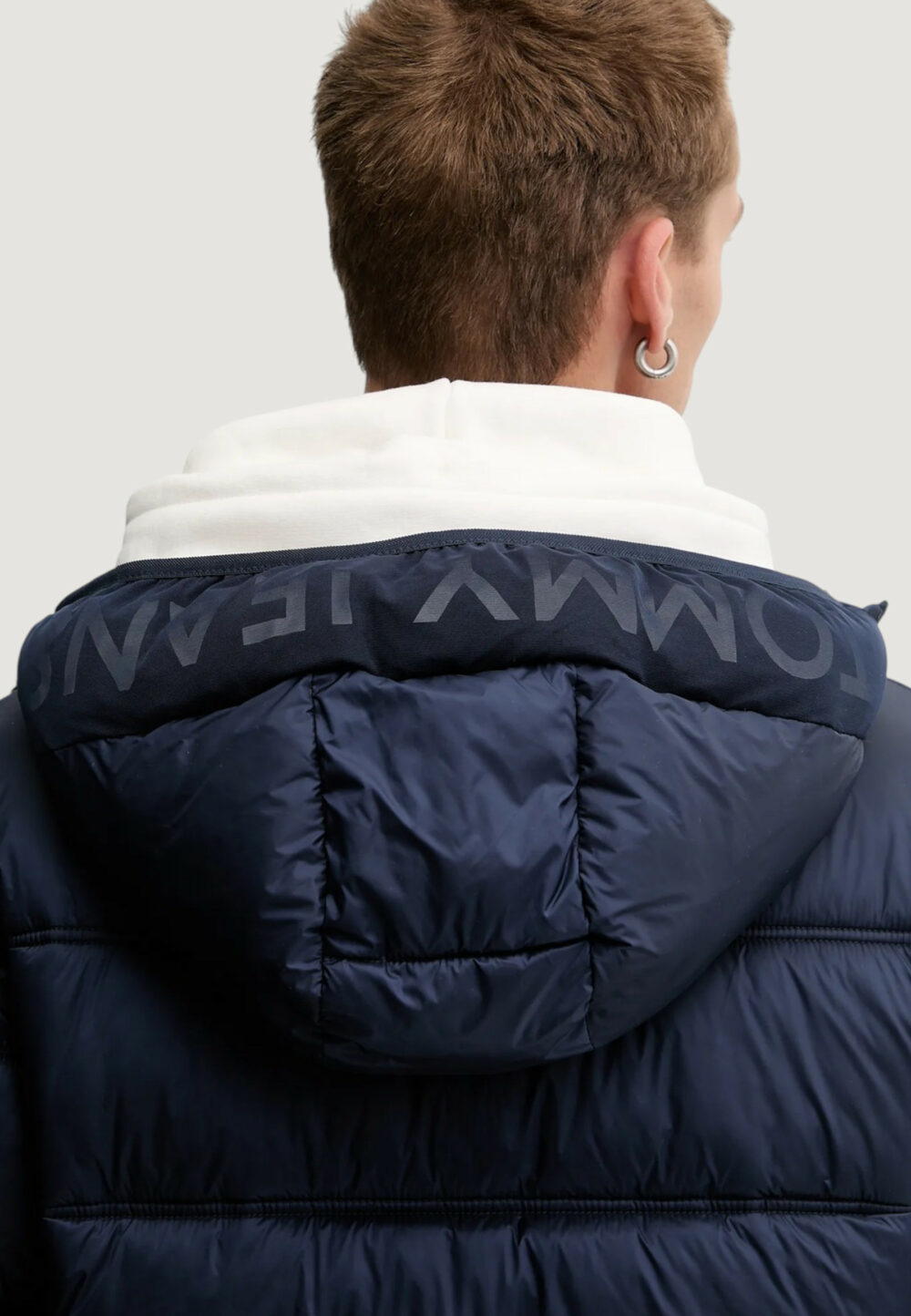 Piumino Tommy Hilfiger Jeans TJM HOODED LOGO PUFF Blue scuro - Foto 5