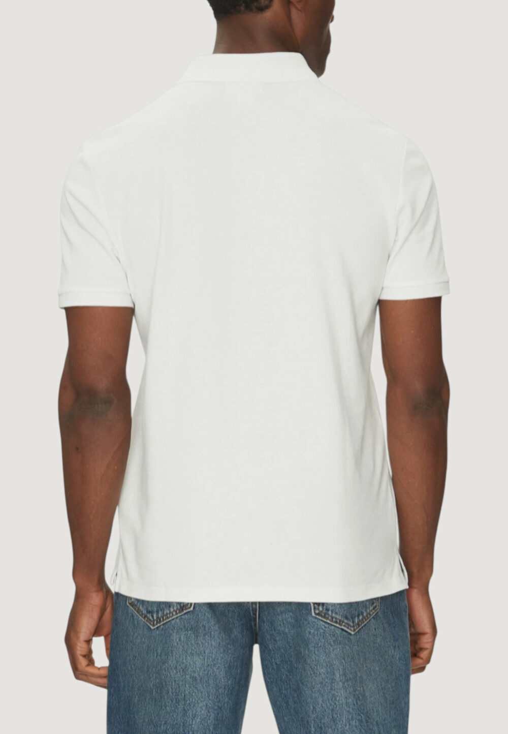 Polo manica corta Calvin Klein Jeans SS MONOGRAM PIQUE PO Bianco - Foto 4