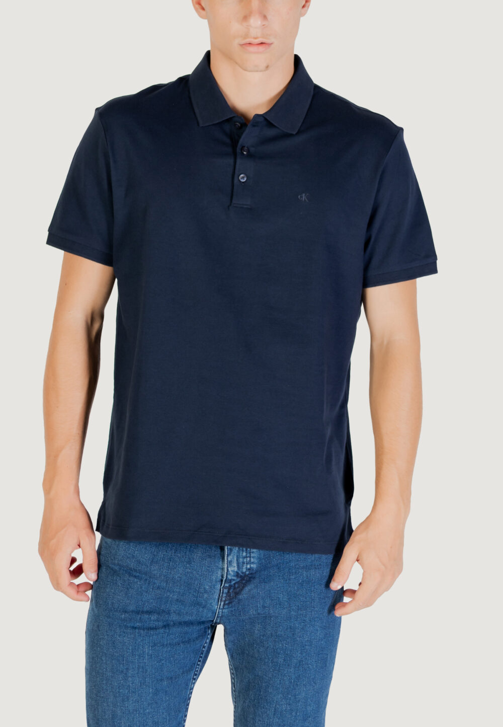 Polo manica corta Calvin Klein Jeans SS CLASSIC MONOGRAM POLO Blue scuro - Foto 1