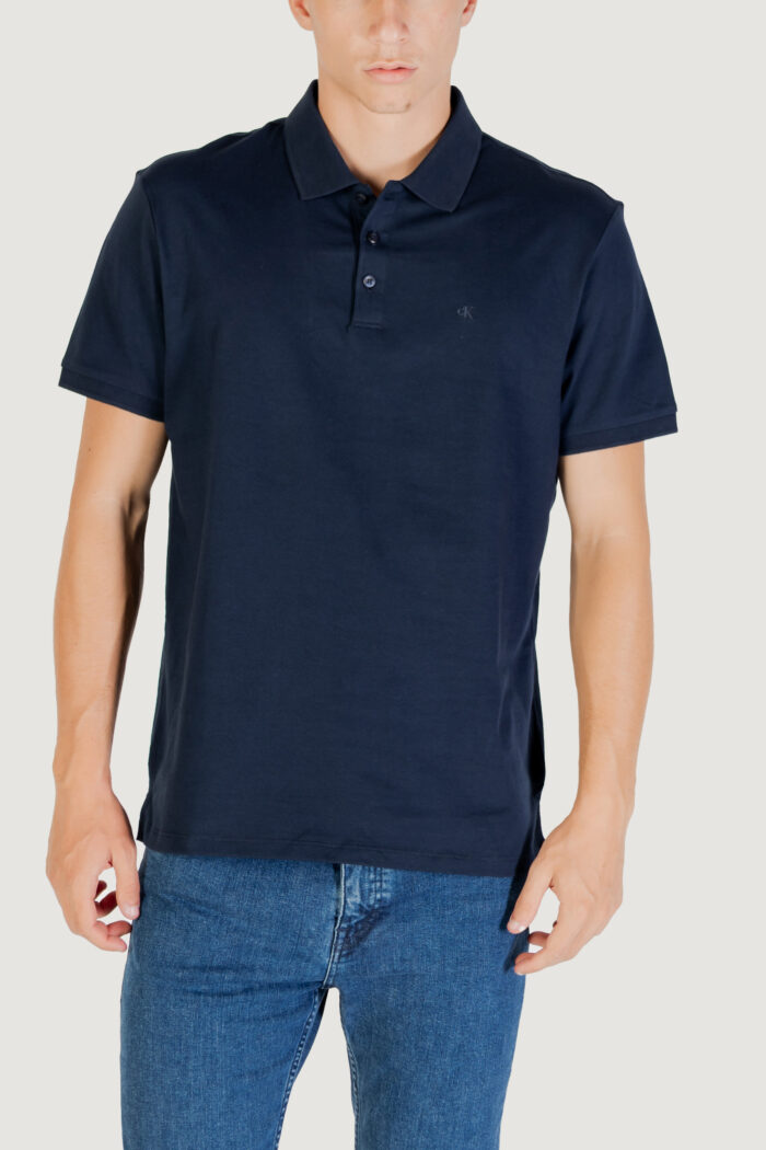 Polo manica corta Calvin Klein SS CLASSIC MONOGRAM POLO Blue scuro – LV04RD255G