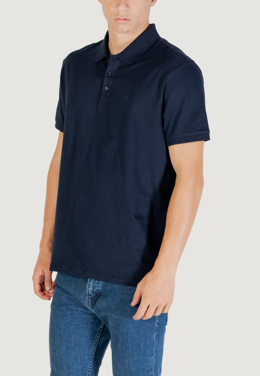 Polo manica corta Calvin Klein Jeans SS CLASSIC MONOGRAM POLO Blue scuro - Foto 2