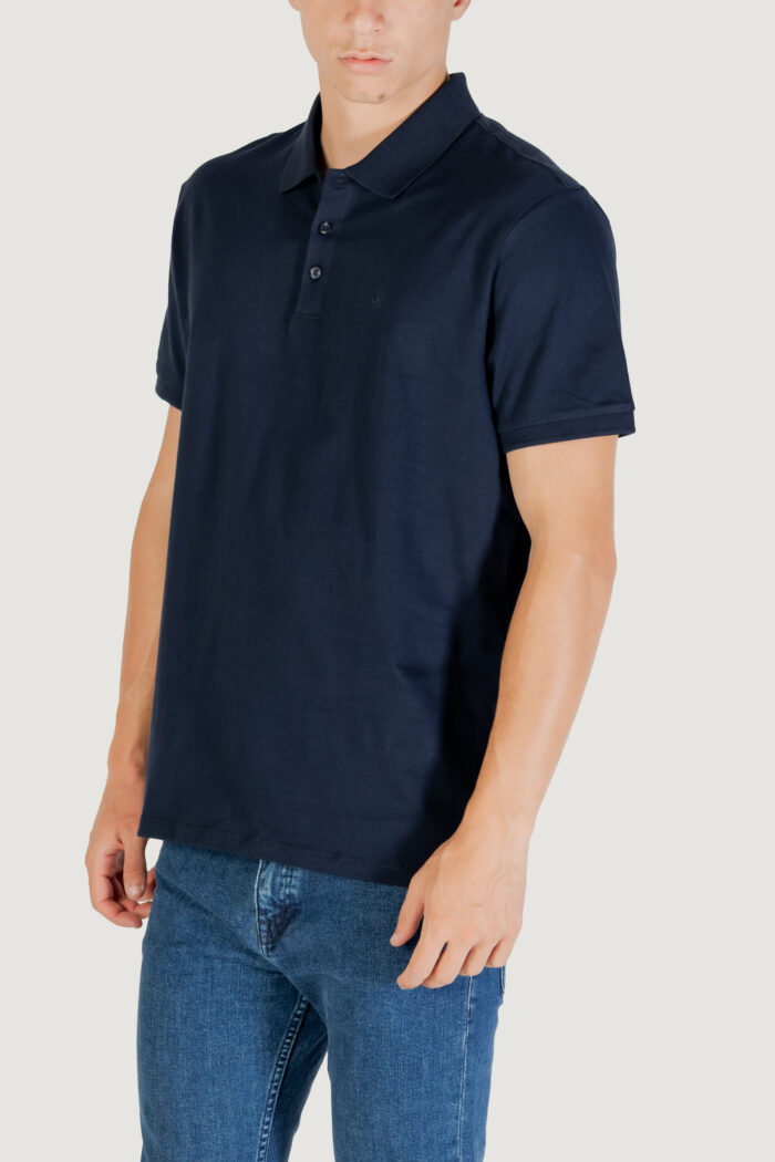 Polo manica corta Calvin Klein SS CLASSIC MONOGRAM POLO Blue scuro – LV04RD255G