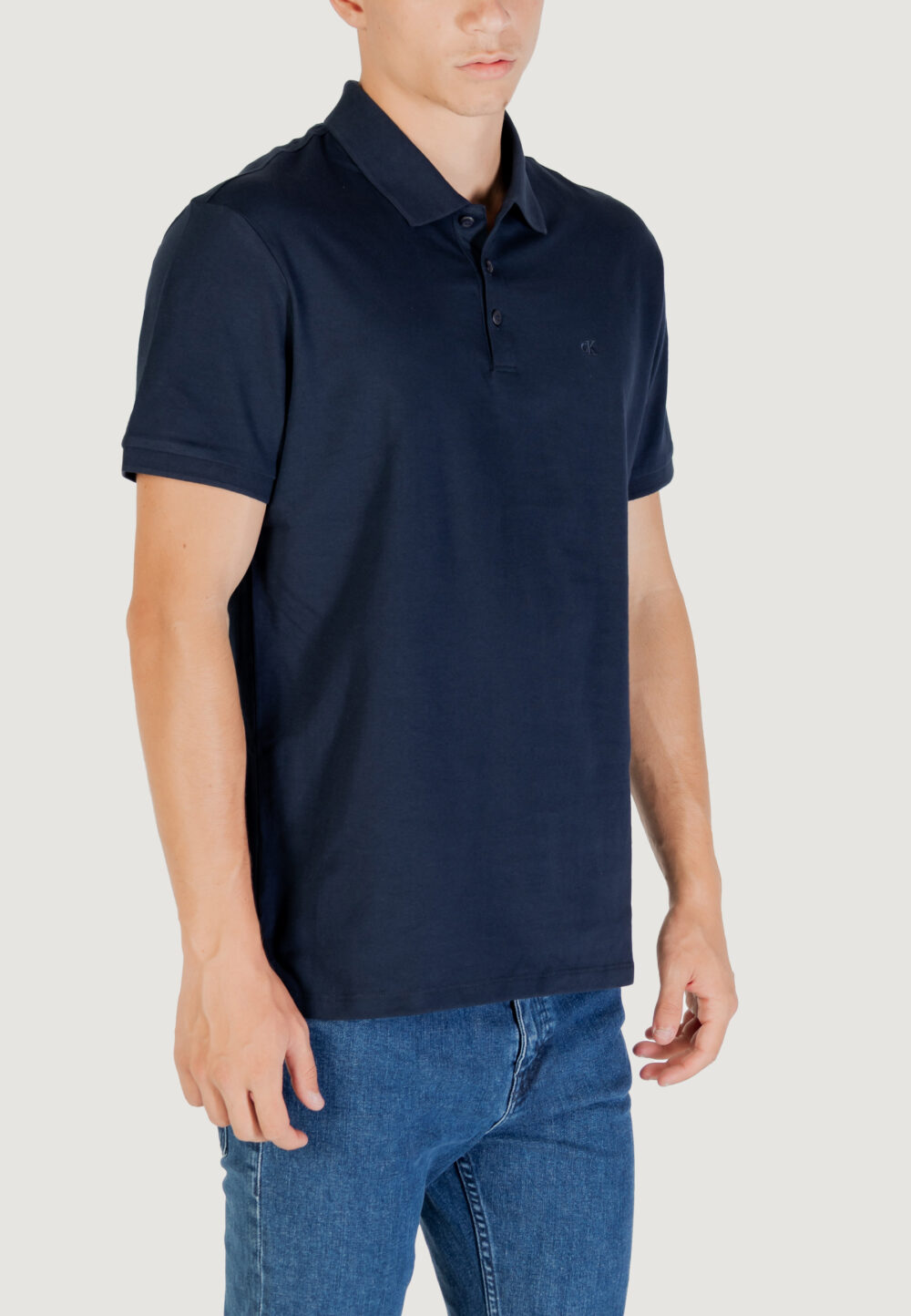 Polo manica corta Calvin Klein Jeans SS CLASSIC MONOGRAM POLO Blue scuro - Foto 3