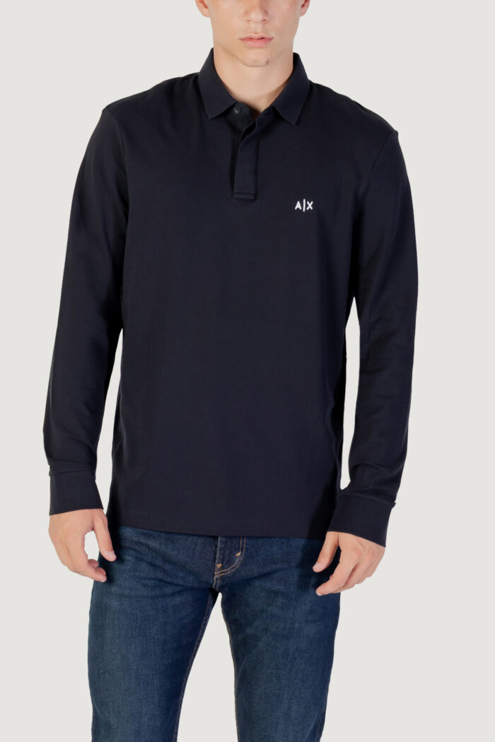 Polo manica lunga Armani Exchange  Blue scuro – XM001288 AF17321