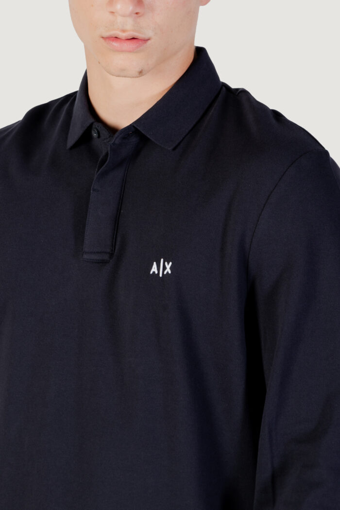 Polo manica lunga Armani Exchange  Blue scuro – XM001288 AF17321