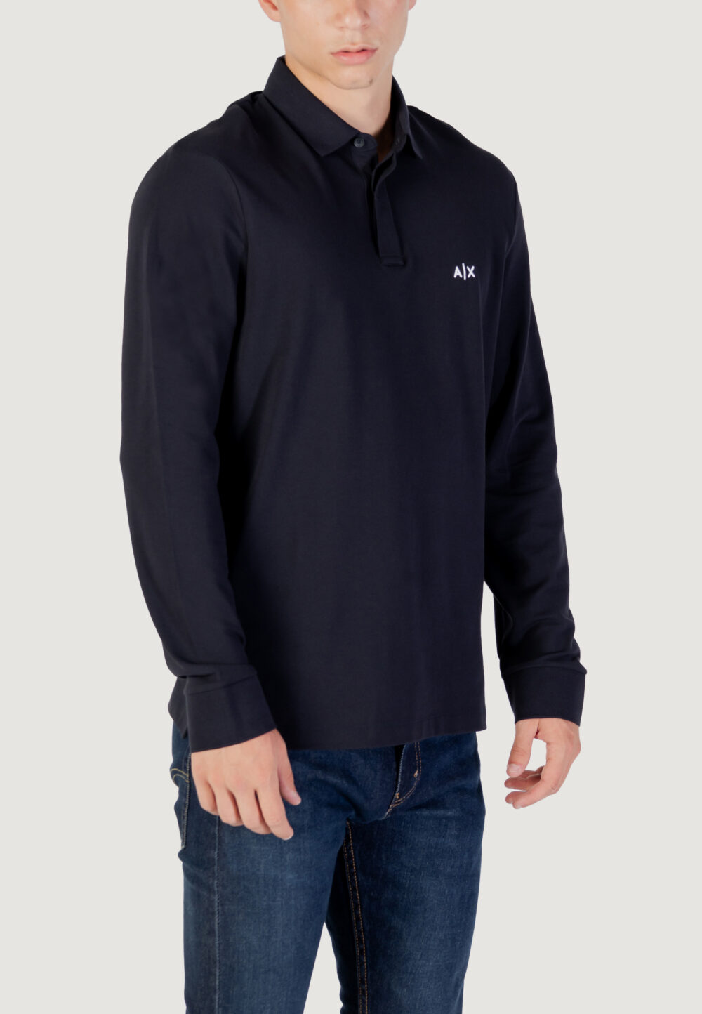 Polo manica lunga Armani Exchange  Blue scuro - Foto 3