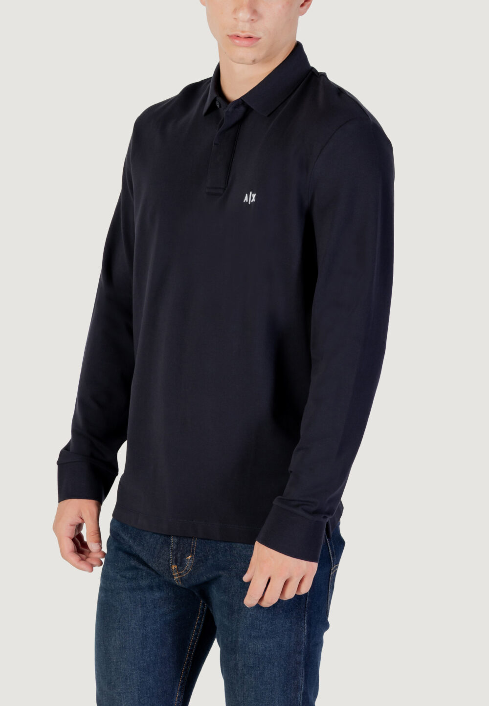 Polo manica lunga Armani Exchange  Blue scuro - Foto 4