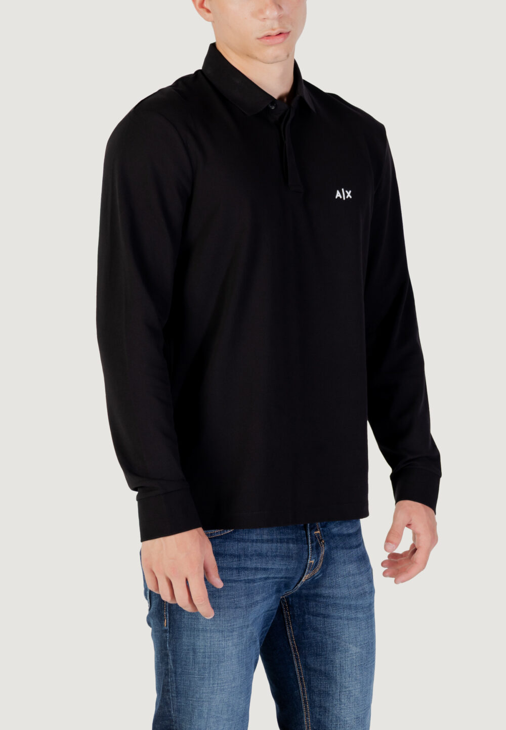 Polo manica lunga Armani Exchange  Nero - Foto 3