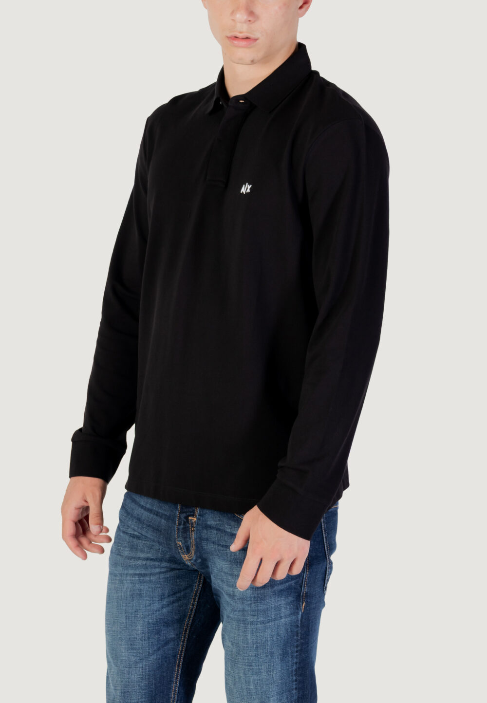 Polo manica lunga Armani Exchange  Nero - Foto 4