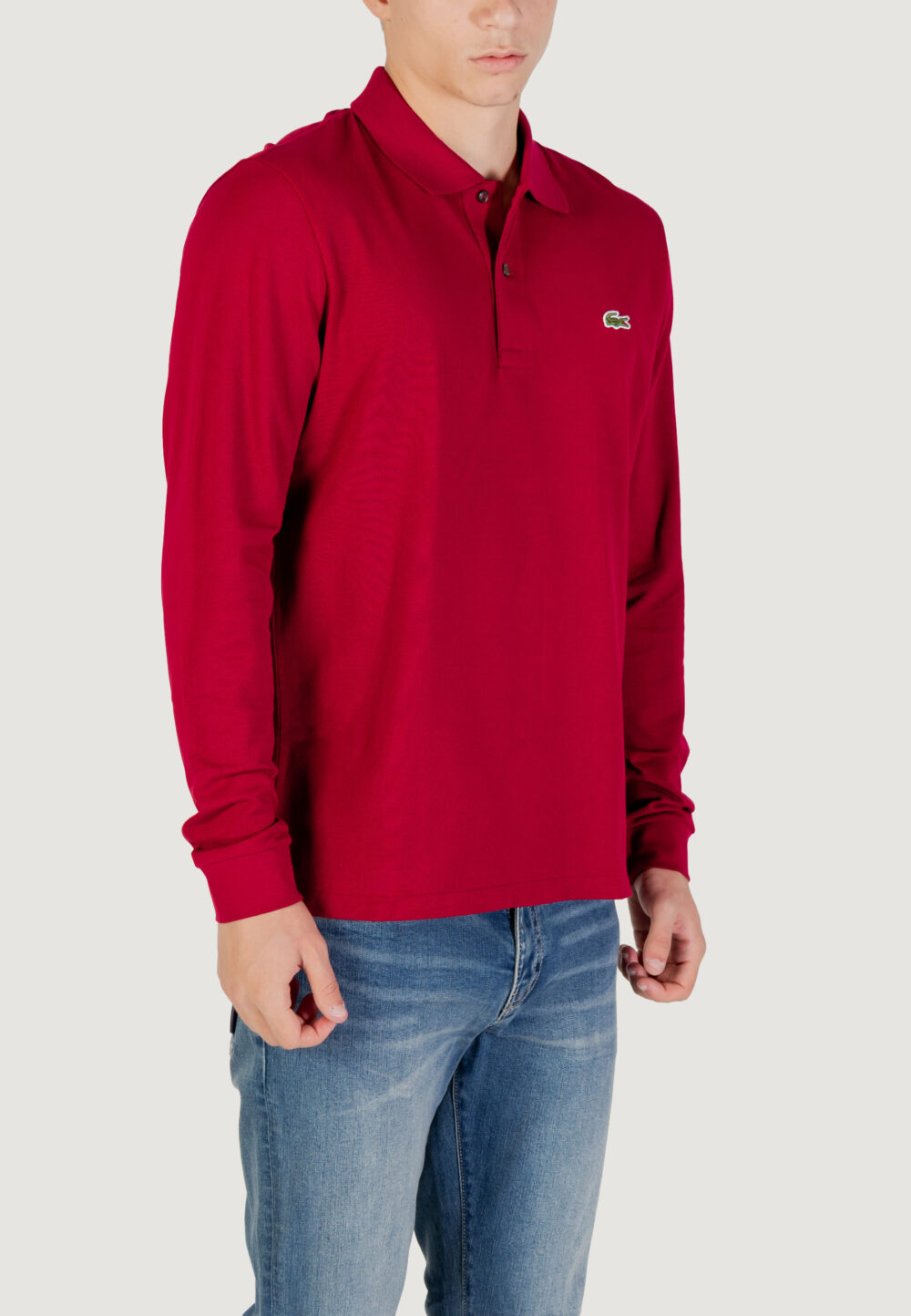 Polo manica lunga LACOSTE  Bordeaux - Foto 3