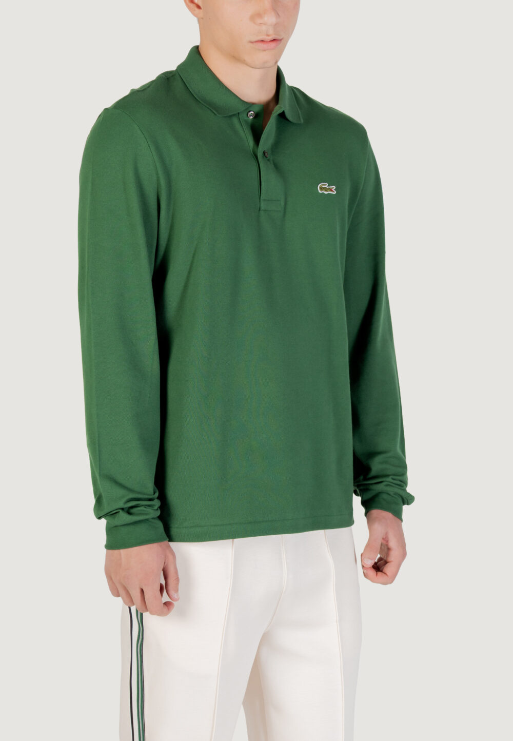 Polo manica lunga LACOSTE  Verde - Foto 3