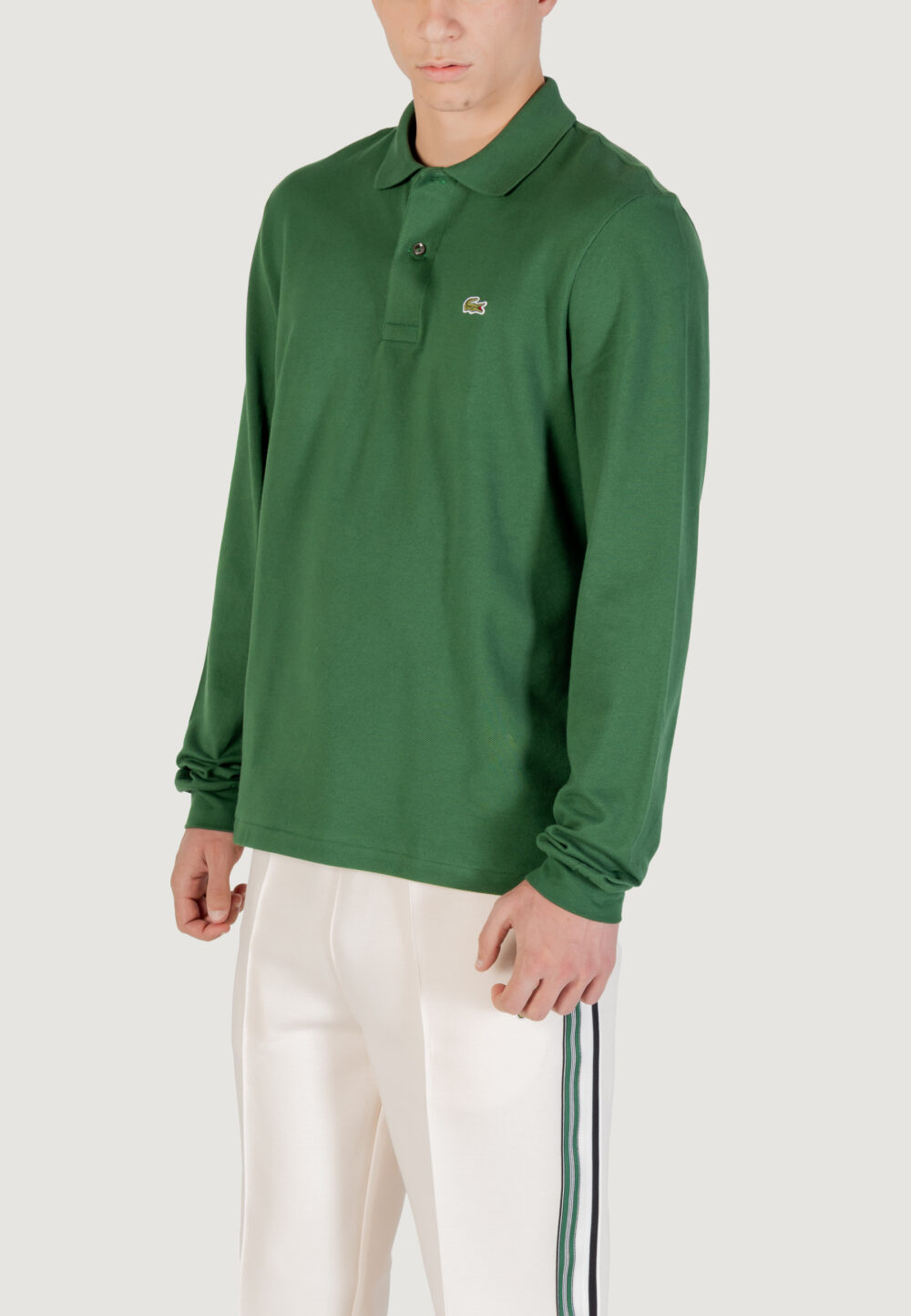 Polo manica lunga LACOSTE  Verde - Foto 4