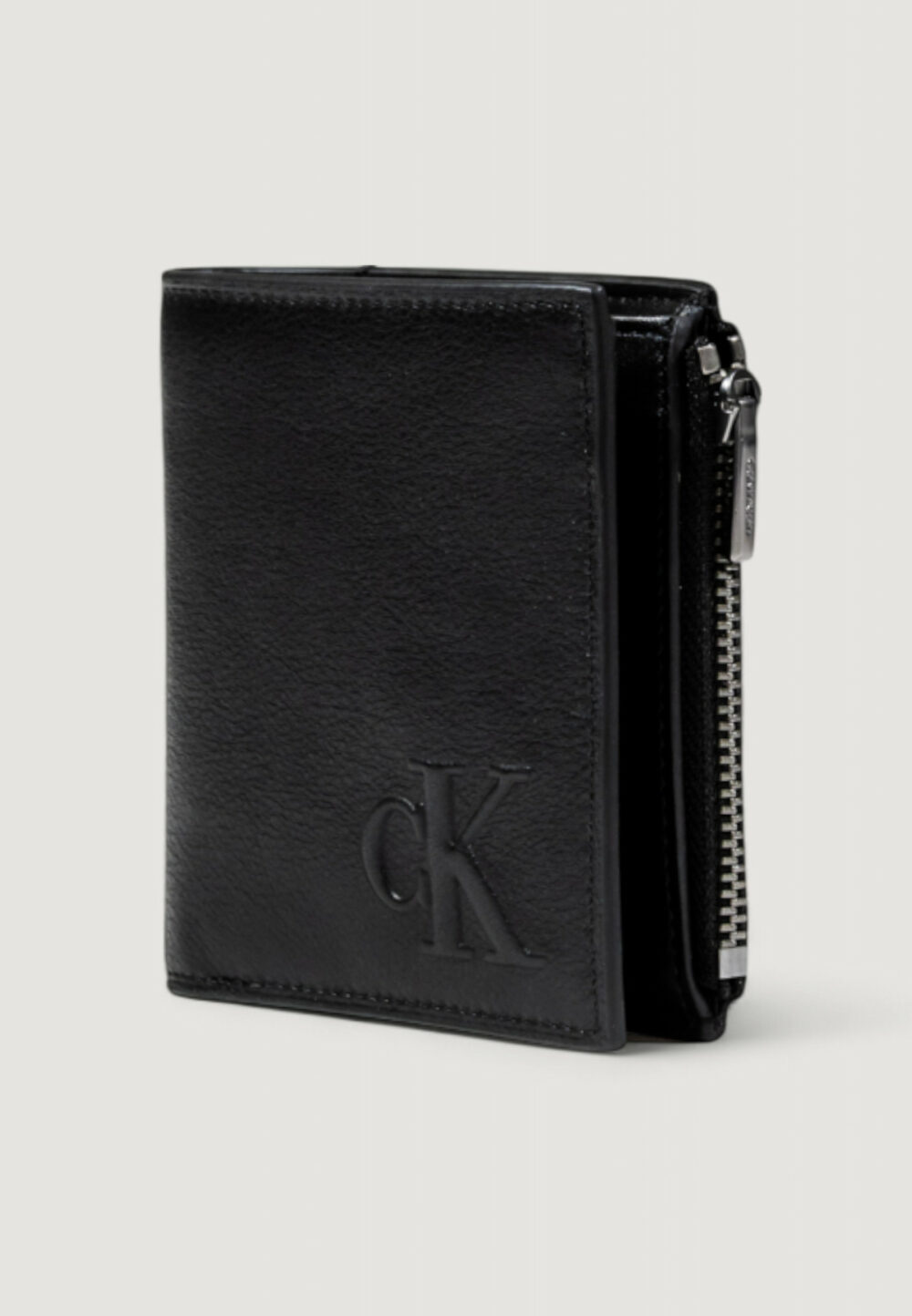 Portafoglio con portamonete Calvin Klein SCLPTD IMPRSSN CMPCT Nero - Foto 3