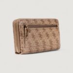 Portafoglio grande Guess LAUREL II SLG LARGE ZIP AROUND Beige - Foto 4