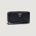 Portafoglio grande Guess LAUREL II SLG LARGE ZIP AROUND Nero - Foto 3