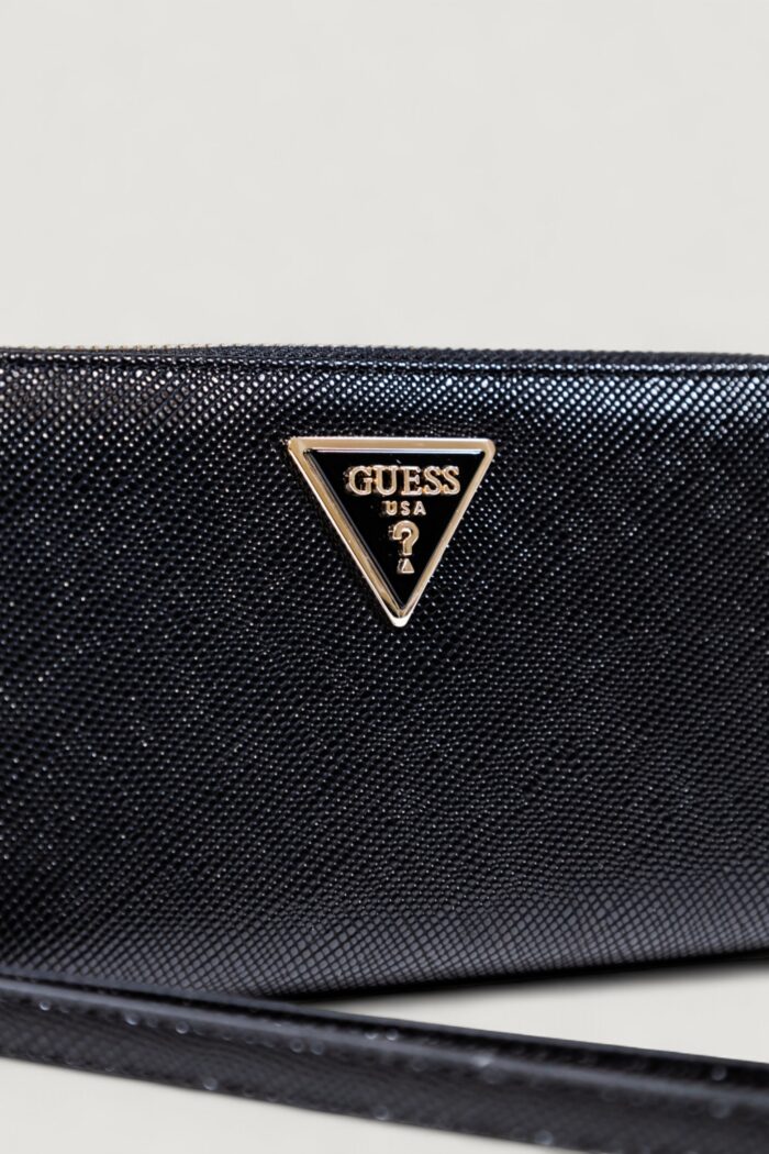 Portafoglio grande Guess LAUREL II SLG LARGE ZIP AROUND Nero – SWZG74 59146