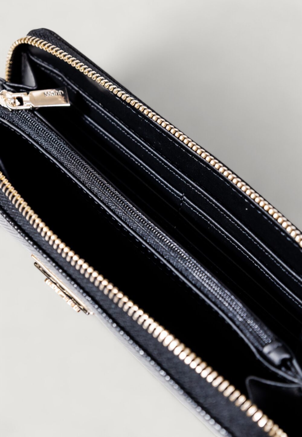Portafoglio grande Guess LAUREL II SLG LARGE ZIP AROUND Nero - Foto 5