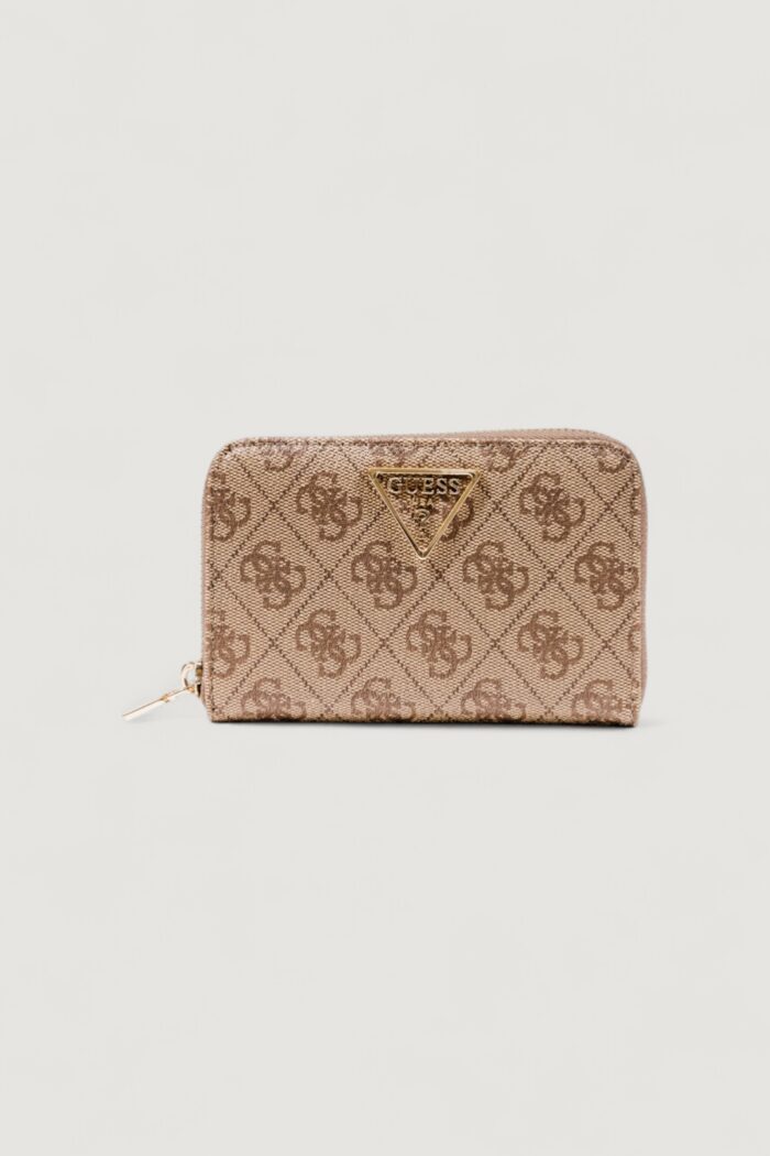Portafoglio medio Guess LAUREL II SLG MED ZIP AROUND Beige – SWSG74 59140