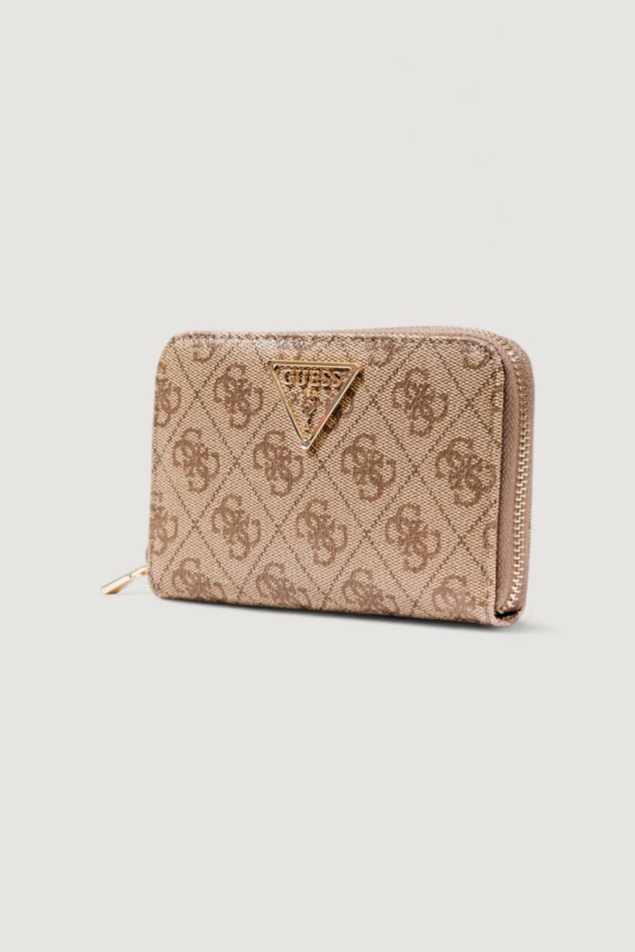 Portafoglio medio Guess LAUREL II SLG MED ZIP AROUND Beige – SWSG74 59140