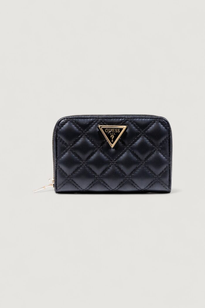 Portafoglio medio Guess GIULLY II SLG MED ZIP AROUND Nero – SWQG96 73140