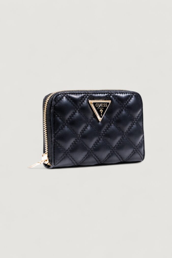 Portafoglio medio Guess GIULLY II SLG MED ZIP AROUND Nero – SWQG96 73140