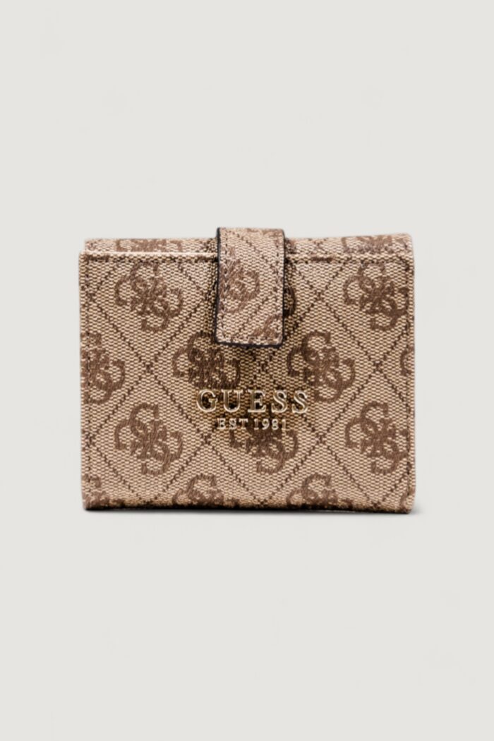 Portafoglio piccolo Guess LAUREL II SLG PETITE TRIFOLD Beige – SWSG74 59138