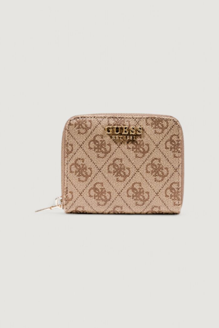 Portafoglio piccolo Guess LAUREL II SLG SMALL ZIP AROUND Beige – SWSG74 59137