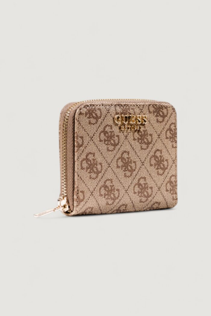Portafoglio piccolo Guess LAUREL II SLG SMALL ZIP AROUND Beige – SWSG74 59137