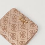 Portafoglio piccolo Guess LAUREL II SLG SMALL ZIP AROUND Beige - Foto 3