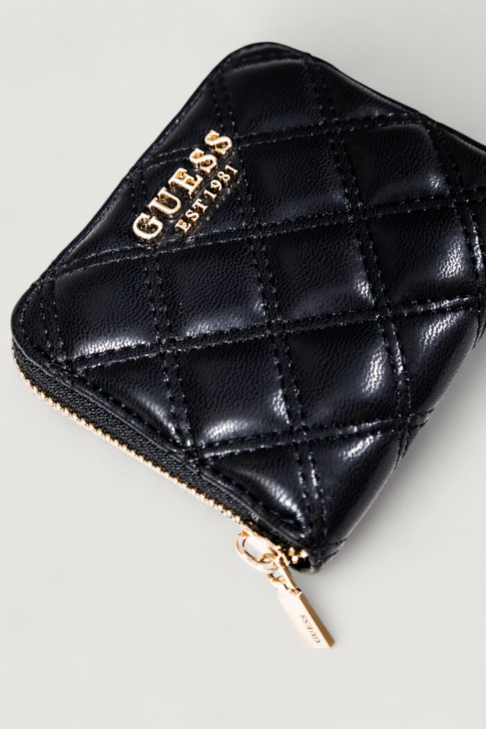 Portafoglio piccolo Guess GIULLY II SLG SMALL ZIP AROUND Nero – SWQG96 73137