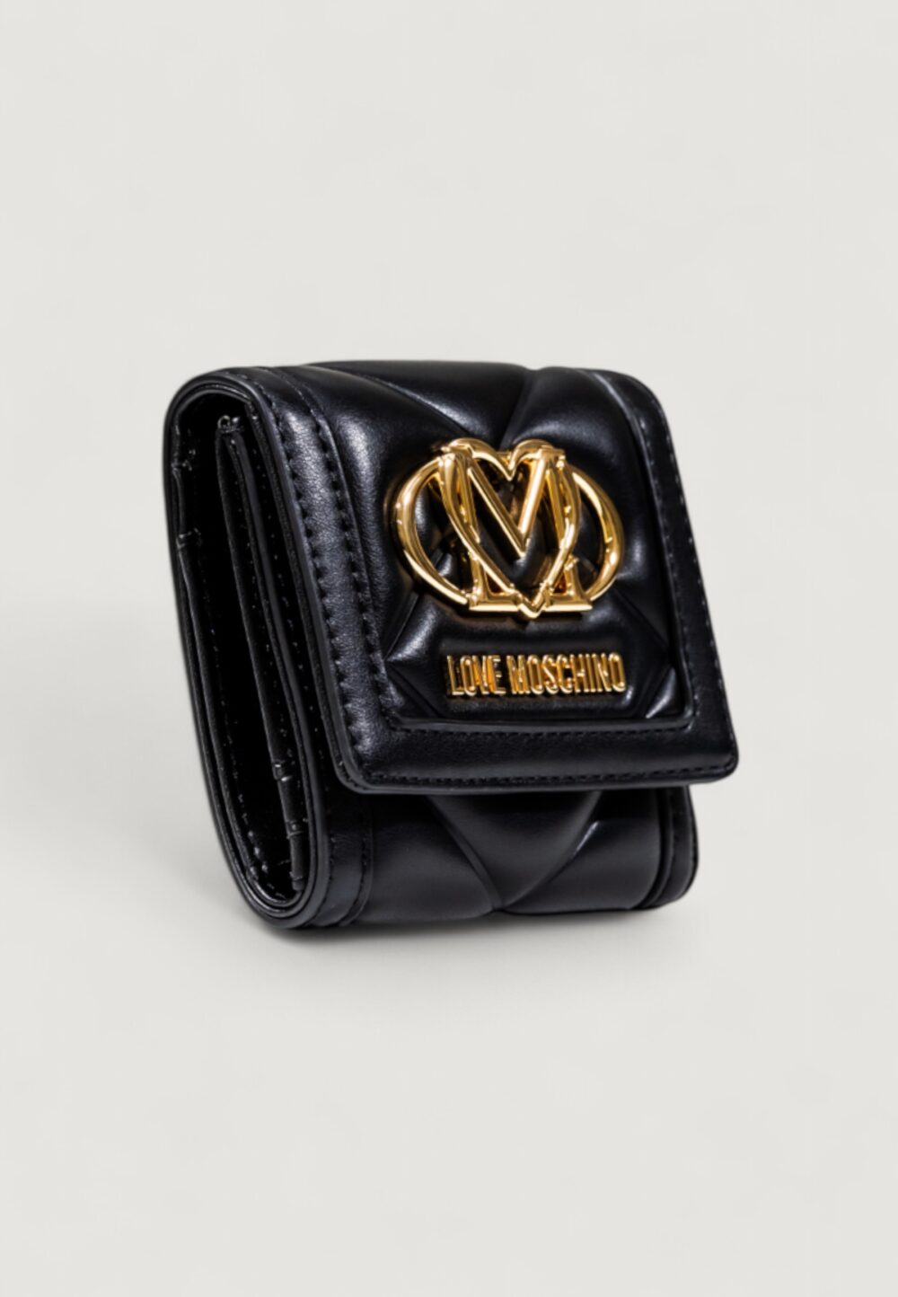 Portafoglio piccolo Love Moschino SOFT Nero - Foto 3