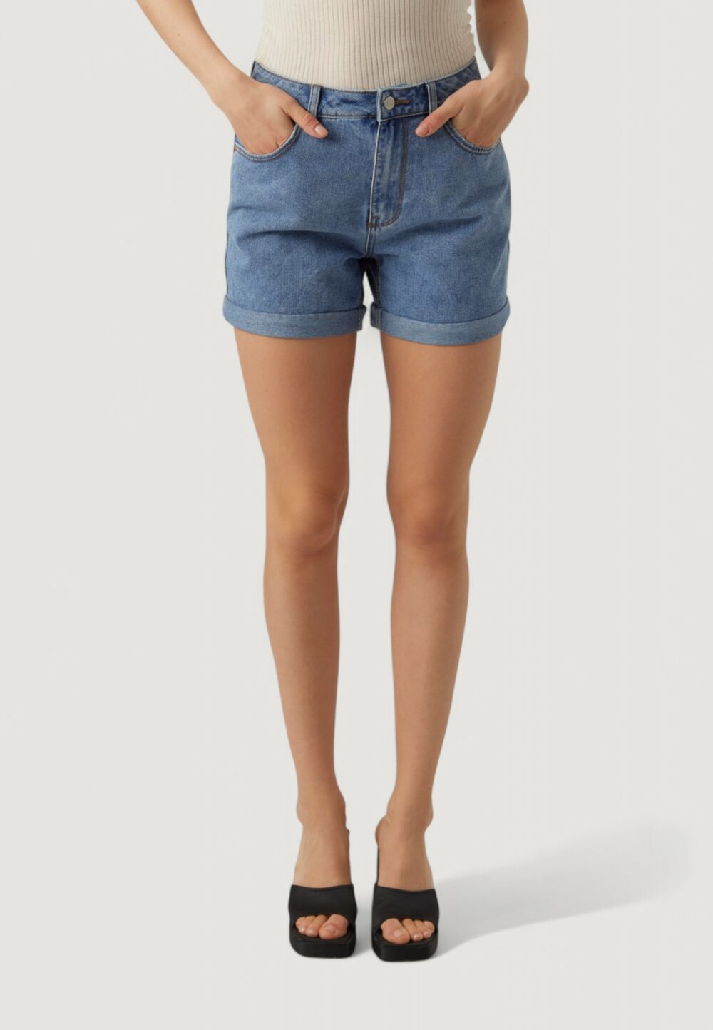 Shorts Vero Moda VMZURI HR LOOSE SHORTS MIX NOOS Denim chiaro - Foto 2