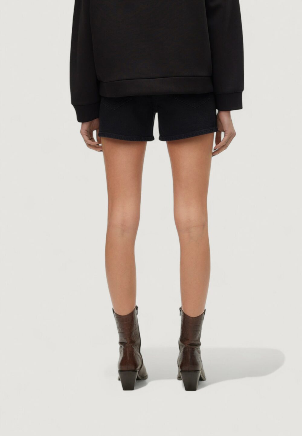 Shorts Vero Moda VMTESS MR SHORT DNM SHORTS MIX GA NOOS Nero - Foto 3