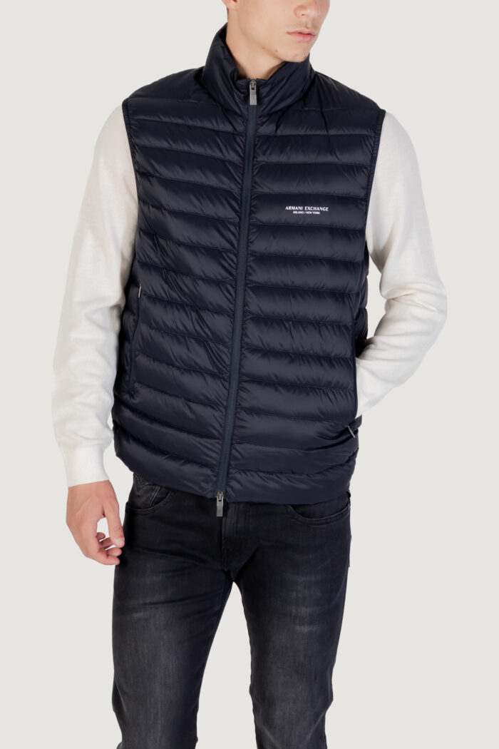 Smanicato Armani Exchange DOWN WAISTCOAT Blue scuro
