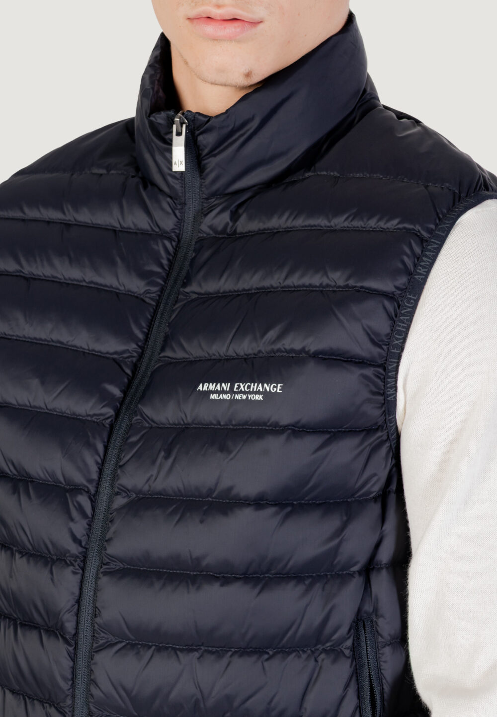 Smanicato Armani Exchange DOWN WAISTCOAT Blue scuro - Foto 2