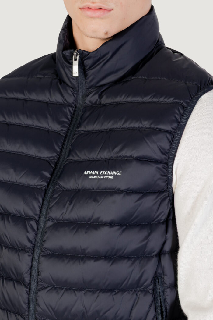Smanicato Armani Exchange DOWN WAISTCOAT Blue scuro