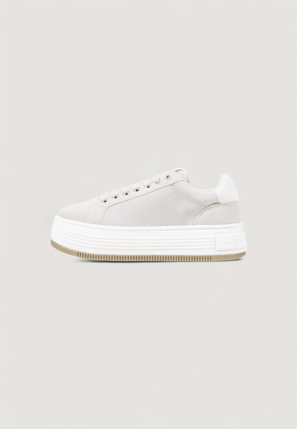 Sneakers Calvin Klein Jeans BOLD FLATF LOW LACE Grigio - Foto 3