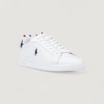 Sneakers Ralph Lauren HRT CT II-SNEAKERS-LOW TOP LACE Bianco - Blu - Foto 2