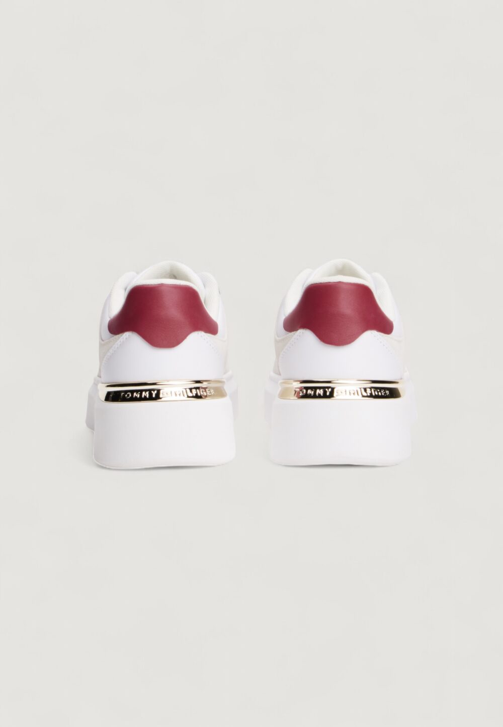 Sneakers Tommy Hilfiger TH FASHION COURT MIX Bianco - Foto 4
