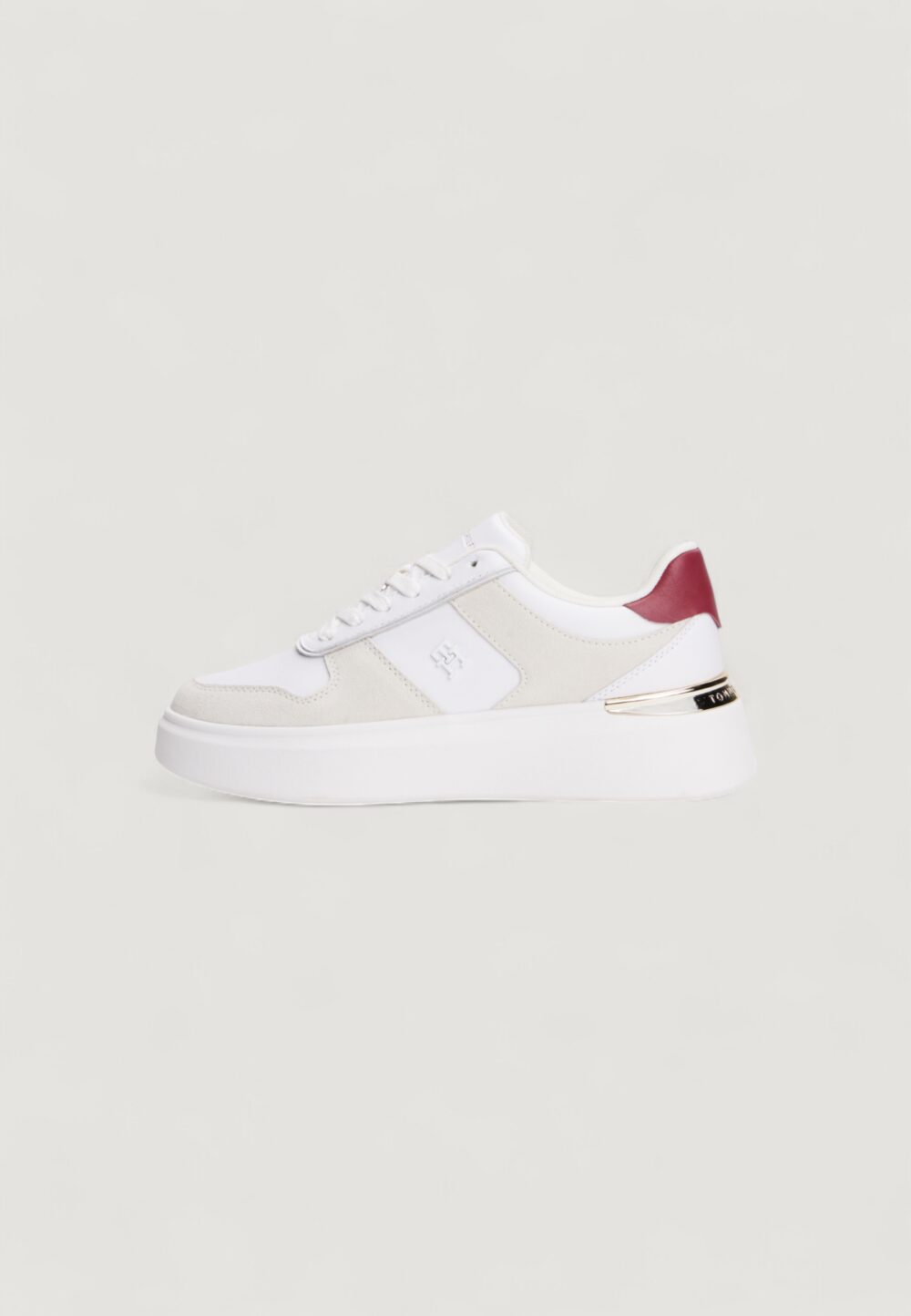 Sneakers Tommy Hilfiger TH FASHION COURT MIX Bianco - Foto 3
