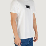 T-shirt Antony Morato STUTTGART REGULAR FIT WITH MATT PLASTIC AND FLOCK LOGO PRINT Bianco - Foto 3