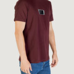 T-shirt Antony Morato STUTTGART REGULAR FIT WITH MATT PLASTIC AND FLOCK LOGO PRINT Bordeaux - Foto 2
