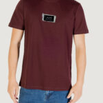 T-shirt Antony Morato STUTTGART REGULAR FIT WITH MATT PLASTIC AND FLOCK LOGO PRINT Bordeaux - Foto 5
