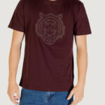 T-shirt Antony Morato STUTTGART REGULAR FIT WITH PRISM SHAPE RUBBER TIGER PRINT Bordeaux - Foto 1