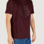 T-shirt Antony Morato STUTTGART REGULAR FIT WITH PRISM SHAPE RUBBER TIGER PRINT Bordeaux - Foto 3