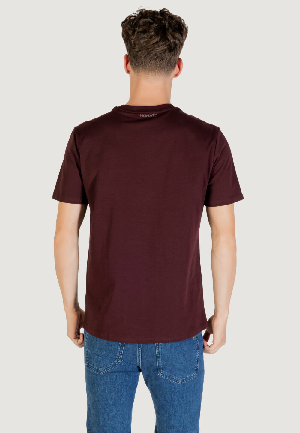 T-shirt Antony Morato STUTTGART REGULAR FIT WITH PRISM SHAPE RUBBER TIGER PRINT Bordeaux - Foto 4