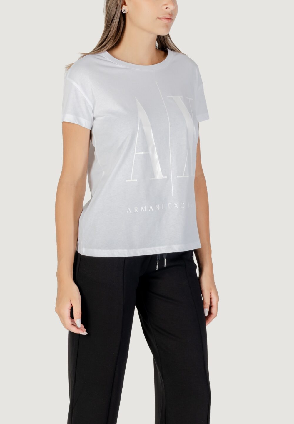 T-shirt Armani Exchange  Latte - Foto 3